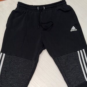 Adidas Kids Black and Gray Joggers